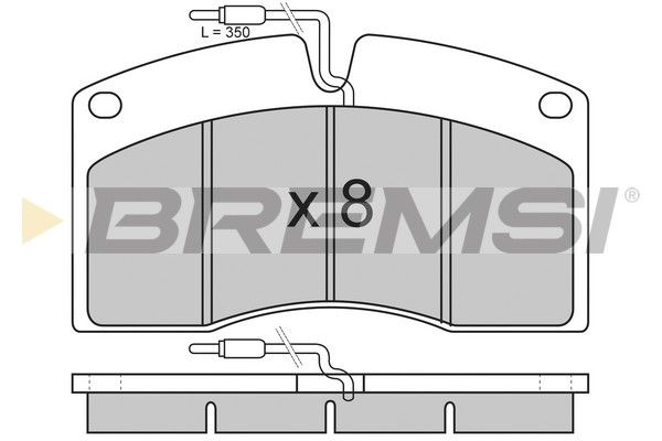 BREMSI Комплект тормозных колодок, дисковый тормоз BP7262