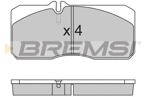 BREMSI stabdžių trinkelių rinkinys, diskinis stabdys BP7267