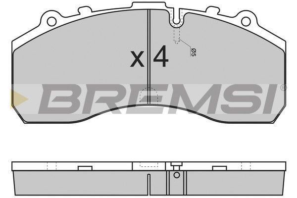 BREMSI stabdžių trinkelių rinkinys, diskinis stabdys BP7278