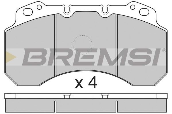 BREMSI stabdžių trinkelių rinkinys, diskinis stabdys BP7299