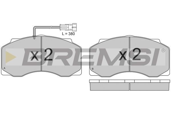 BREMSI Комплект тормозных колодок, дисковый тормоз BP7300