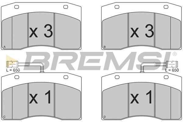 BREMSI Комплект тормозных колодок, дисковый тормоз BP7312