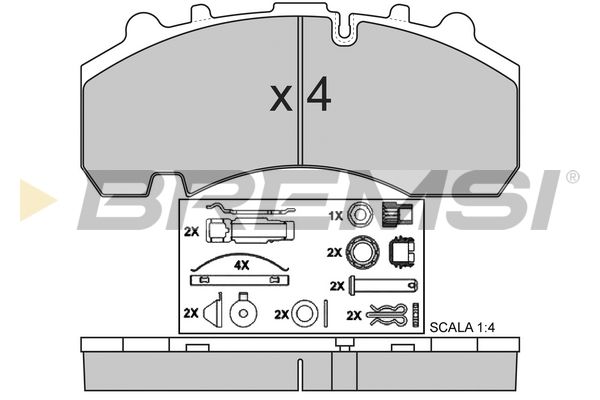 BREMSI Комплект тормозных колодок, дисковый тормоз BP7314