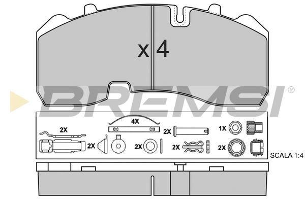 BREMSI Комплект тормозных колодок, дисковый тормоз BP7315