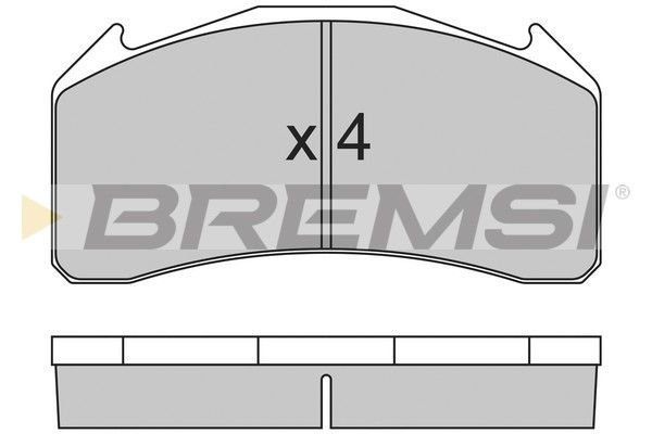 BREMSI stabdžių trinkelių rinkinys, diskinis stabdys BP7319