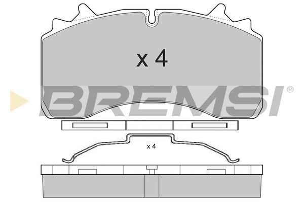 BREMSI stabdžių trinkelių rinkinys, diskinis stabdys BP7327