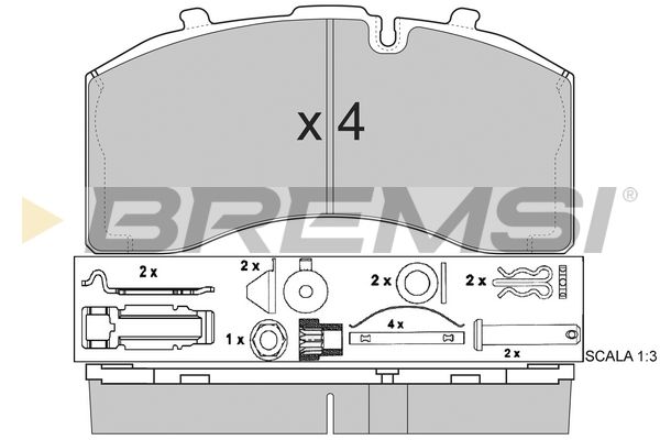 BREMSI Комплект тормозных колодок, дисковый тормоз BP7330