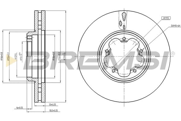 BREMSI Тормозной диск CD8469V