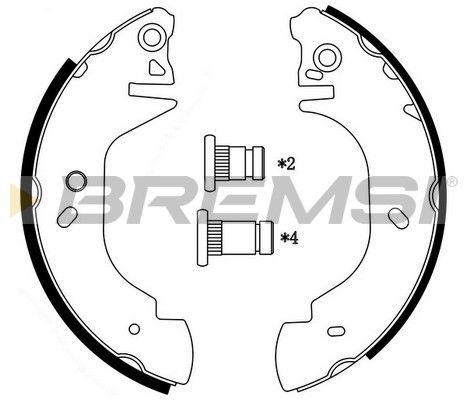 BREMSI Комплект тормозных колодок GF0232