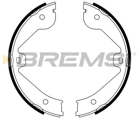 BREMSI Комплект тормозных колодок, стояночная тормозная с GF0314