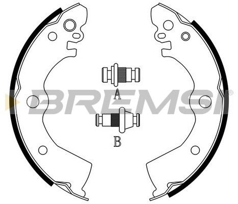 BREMSI stabdžių trinkelių komplektas GF0851
