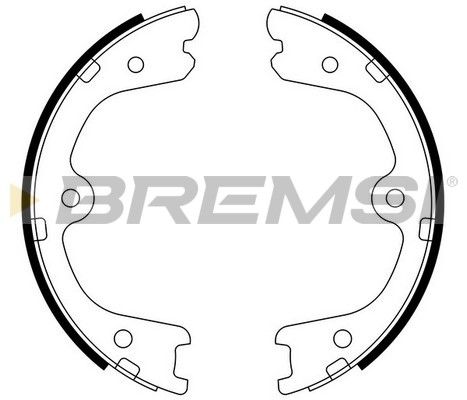 BREMSI Комплект тормозных колодок, стояночная тормозная с GF0873