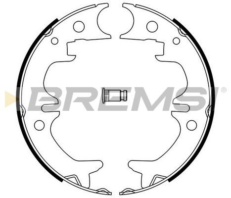 BREMSI stabdžių trinkelių komplektas, stovėjimo stabdis GF0968