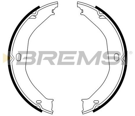 BREMSI stabdžių trinkelių komplektas, stovėjimo stabdis GF4807