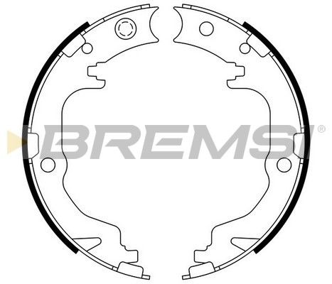 BREMSI stabdžių trinkelių komplektas, stovėjimo stabdis GF4886