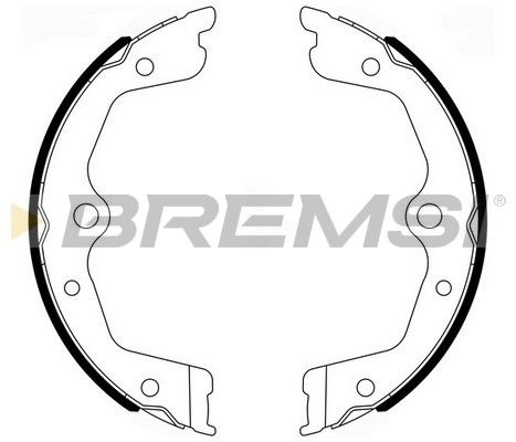 BREMSI Комплект тормозных колодок, стояночная тормозная с GF4897