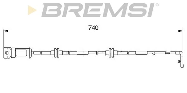 BREMSI Сигнализатор, износ тормозных колодок WI0557