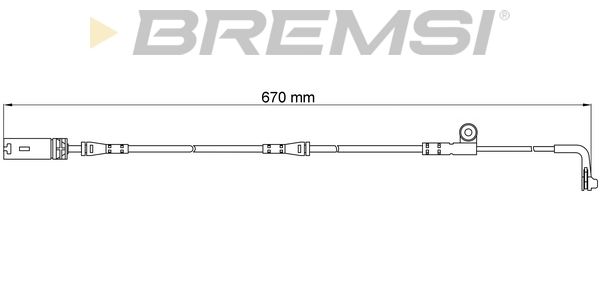BREMSI įspėjimo kontaktas, stabdžių trinkelių susidėvėjim WI0602