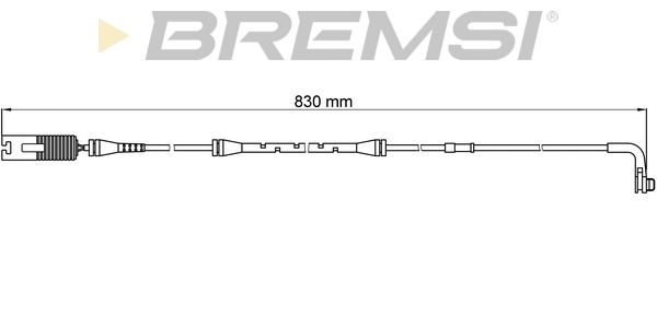 BREMSI Сигнализатор, износ тормозных колодок WI0608