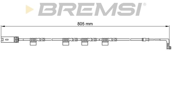 BREMSI įspėjimo kontaktas, stabdžių trinkelių susidėvėjim WI0645