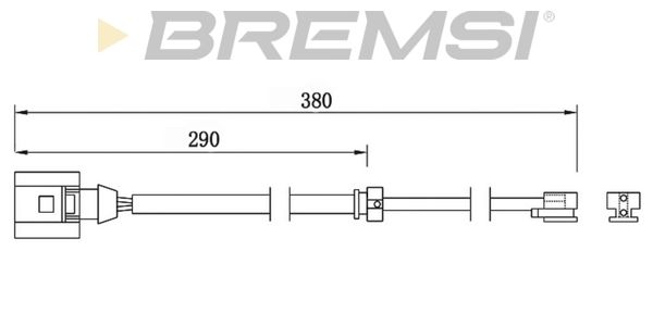 BREMSI Сигнализатор, износ тормозных колодок WI0747