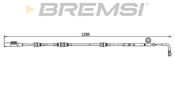 BREMSI Сигнализатор, износ тормозных колодок WI0763
