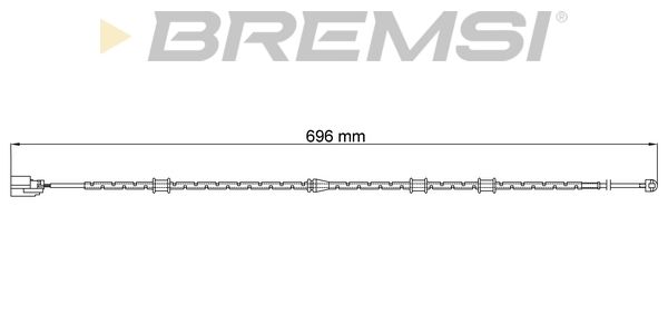 BREMSI Сигнализатор, износ тормозных колодок WI0959