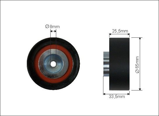 CAFFARO kreipiantysis skriemulys, V formos rumbuotas dirža 322-113