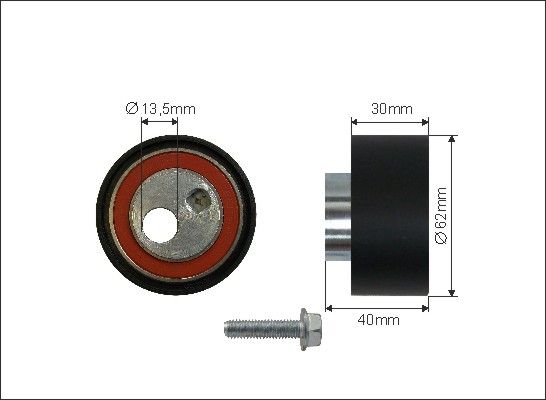 CAFFARO Натяжной ролик, ремень ГРМ 431-140