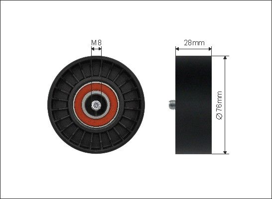 CAFFARO Паразитный / ведущий ролик, поликлиновой ремень 500004