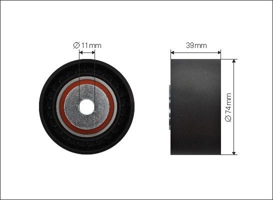 CAFFARO Паразитный / ведущий ролик, поликлиновой ремень 500254
