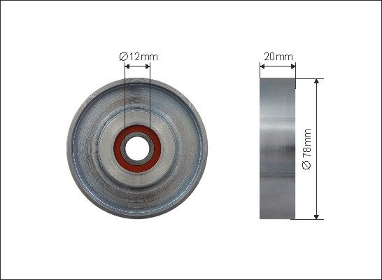 CAFFARO kreipiantysis skriemulys, V formos rumbuotas dirža 500313