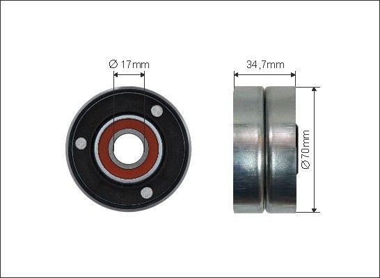 CAFFARO Паразитный / ведущий ролик, поликлиновой ремень 500412
