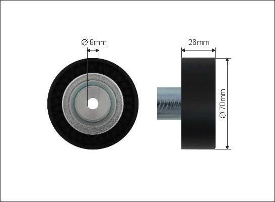 CAFFARO Паразитный / ведущий ролик, поликлиновой ремень 500494