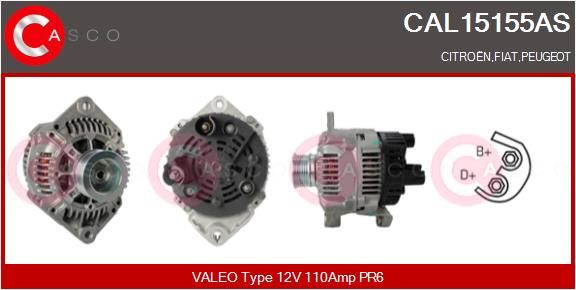 CASCO kintamosios srovės generatorius CAL15155AS