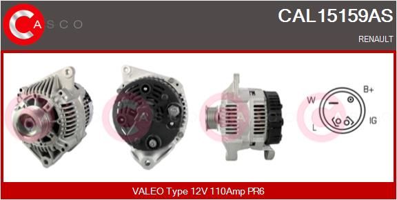 CASCO kintamosios srovės generatorius CAL15159AS