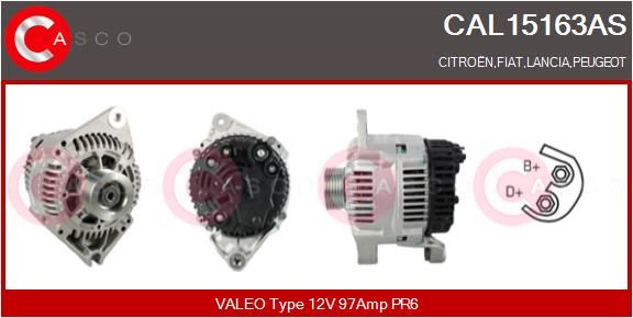 CASCO kintamosios srovės generatorius CAL15163AS