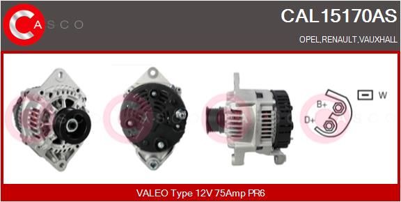 CASCO kintamosios srovės generatorius CAL15170AS