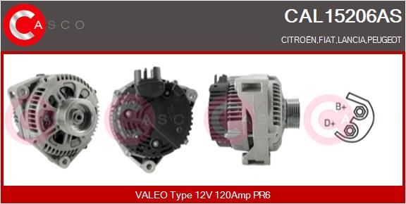 CASCO kintamosios srovės generatorius CAL15206AS