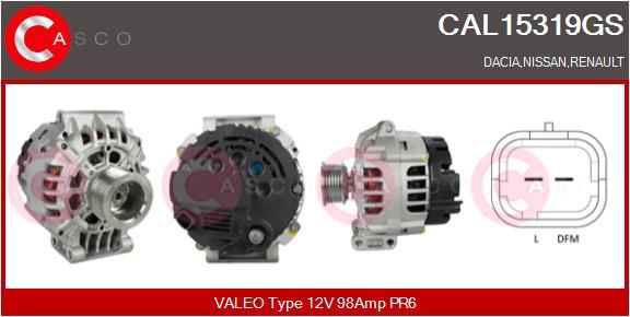 CASCO kintamosios srovės generatorius CAL15319GS