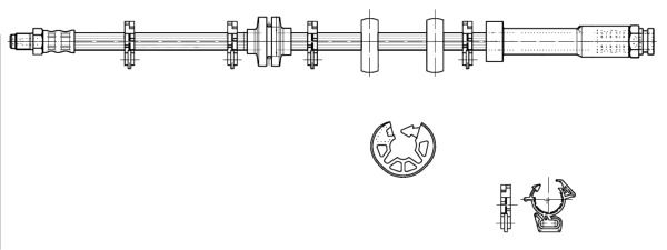 CEF stabdžių žarnelė 511538