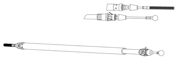 CEF Тросик, cтояночный тормоз FA02260