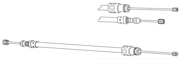 CEF Тросик, cтояночный тормоз FA02276