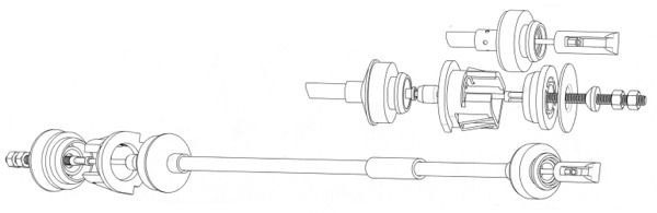 CEF sankabos trosas PU01127