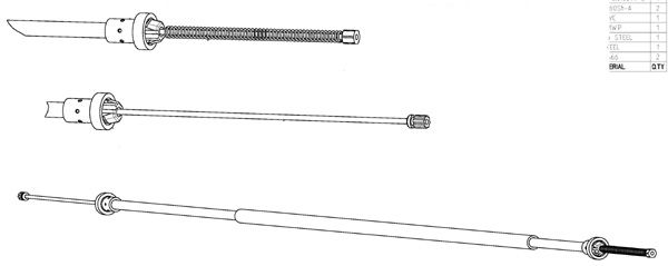 CEF trosas, stovėjimo stabdys PU02239