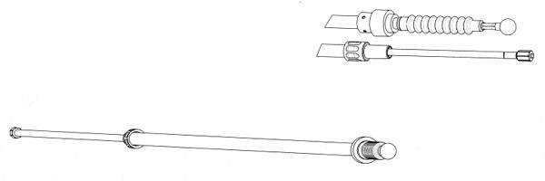 CEF Тросик, cтояночный тормоз VW02187