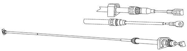 CEF Тросик, cтояночный тормоз VW02205