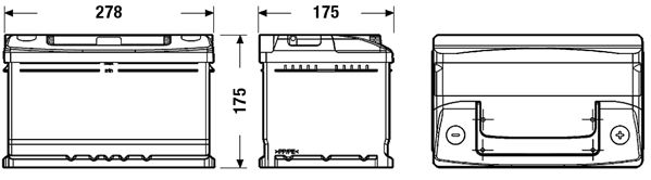 CENTRA starterio akumuliatorius CC652