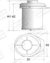 CHAMPION oro filtras V435/606