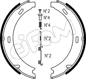 CIFAM Комплект тормозных колодок, стояночная тормозная с 153-233K